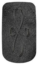 DAROYAL 601 BK SH BK Black Scroll Shimmer Black Background